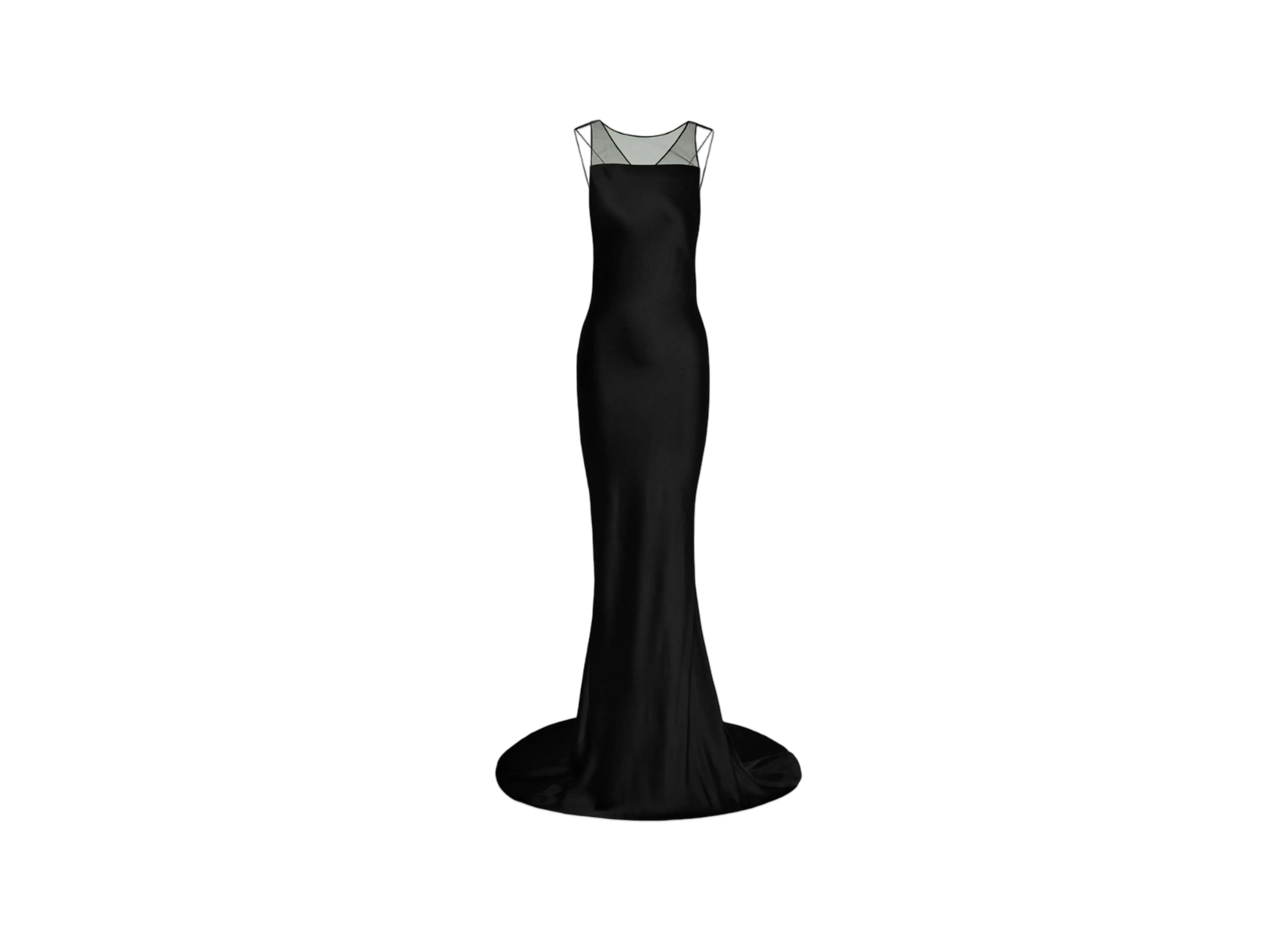 Maison Margiela Women's Hammered Satin Gown "Black"