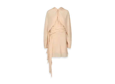 Maison Margiela Women's Silk Georgette Dress "Nude"