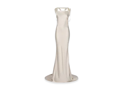 Maison Margiela Women's Hammered Satin Gown "Ivory"