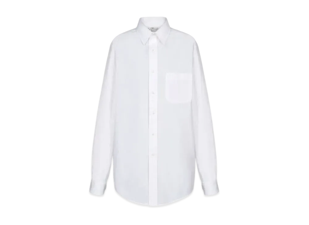 Maison Margiela Women's Eco Cotton Poplin Shirt  "Winter White"
