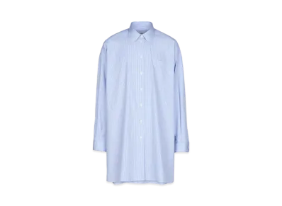 Maison Margiela Women's Cotton Poplin Pinstripe Shirt "White"