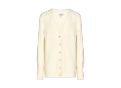 Maison Margiela Women's Oversized Piled Cardigan "White"