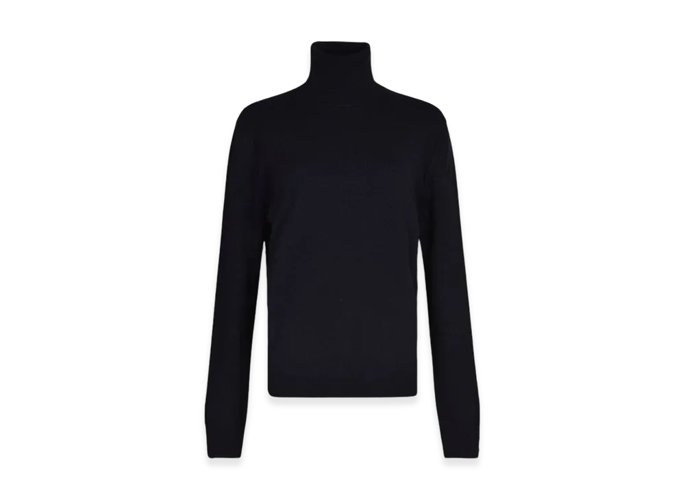 Maison Margiela Women's Eco Cashmere High-Neck Sweater "Navy"