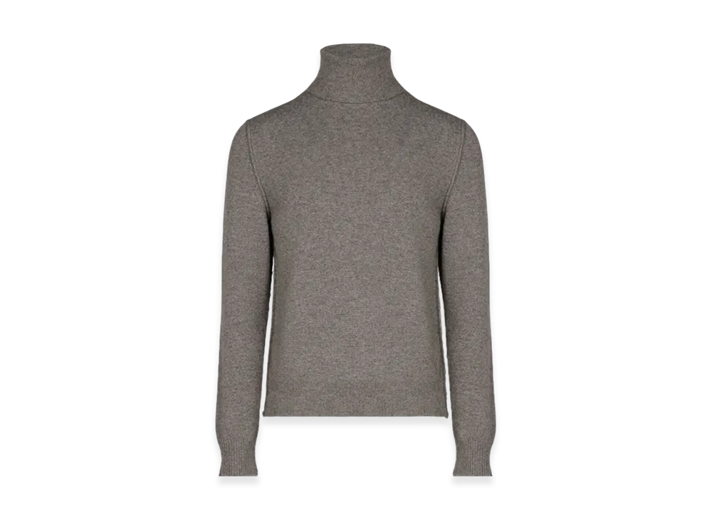 Maison Margiela Women's Eco Cashmere High-Neck Sweater "Grey"