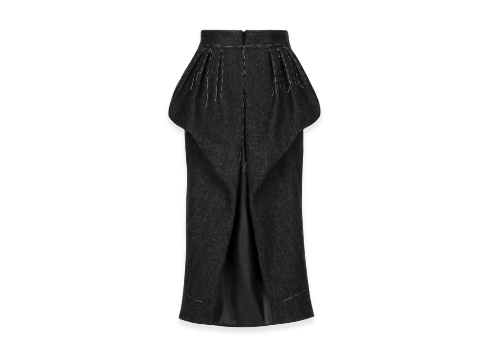 Maison Margiela Women's Spliced Work In Progress Skirt "Dark Grey"