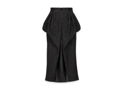 Maison Margiela Women's Spliced Work In Progress Skirt "Dark Grey"