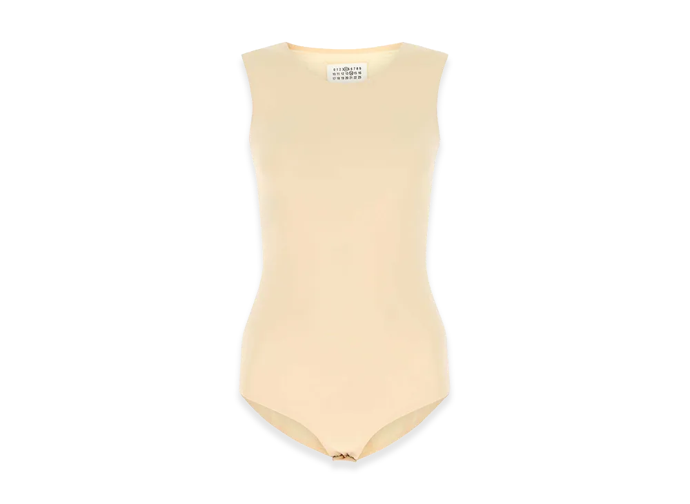 Maison Margiela Women's Skin Pink Stretch Viscose Bodysuit "Pink"