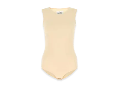Maison Margiela Women's Skin Pink Stretch Viscose Bodysuit "Pink"