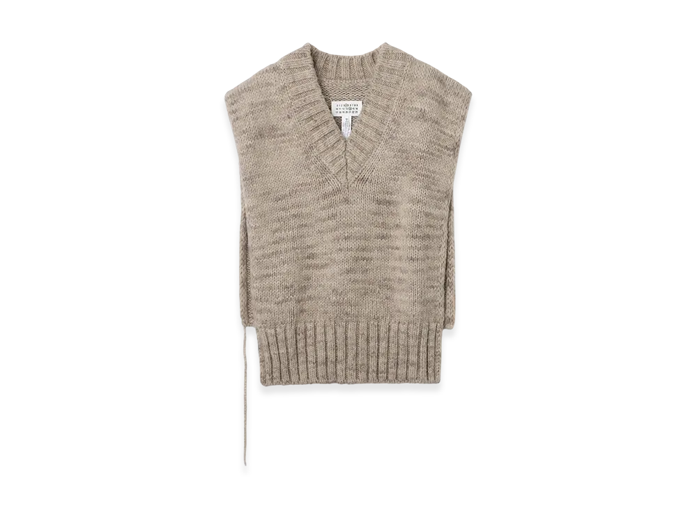 Maison Margiela Botanical Dye Knit Vest "Light Beige"