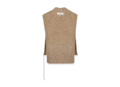 Maison Margiela Women's Botanical Dye Knit Vest "Light Brown"