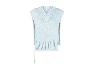 Maison Margiela Women's Botanical Dye Knit Vest "Pale Blue"