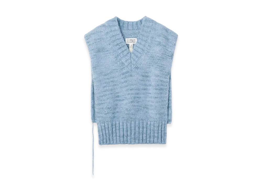 Maison Margiela Botanical Dye Knit Vest "Pale Blue"
