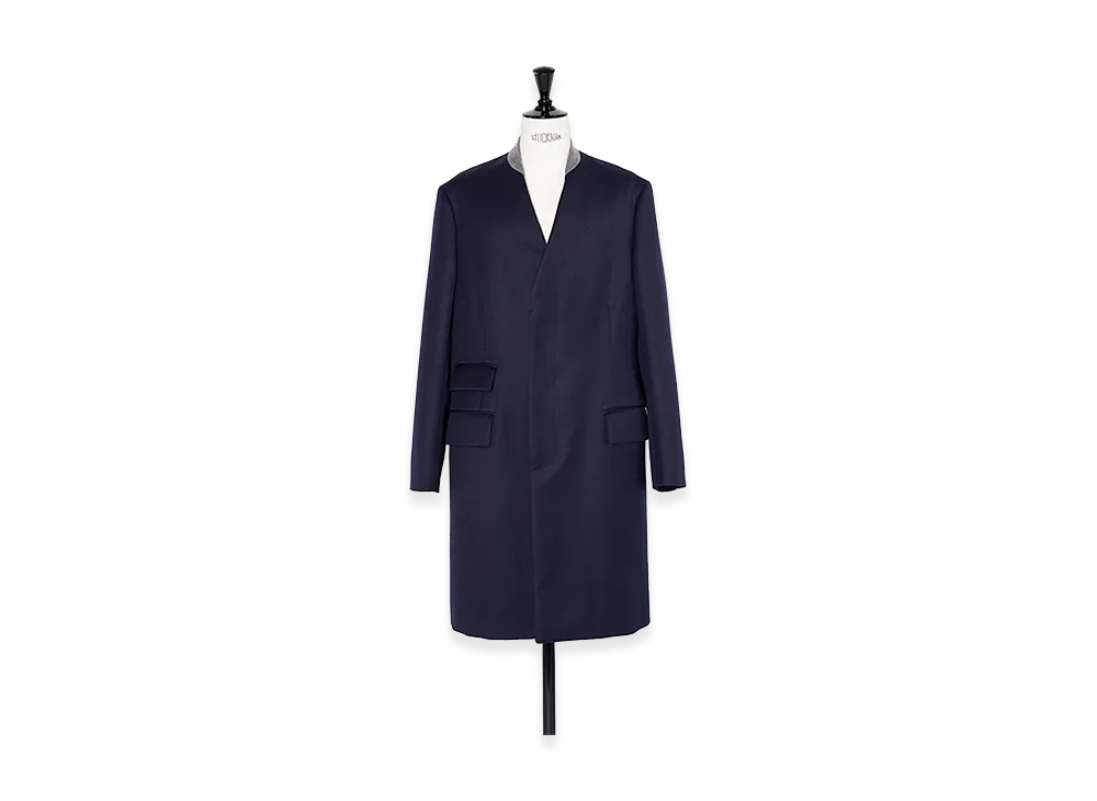 Maison Margiela No Collartailored Coat "Dark Navy"