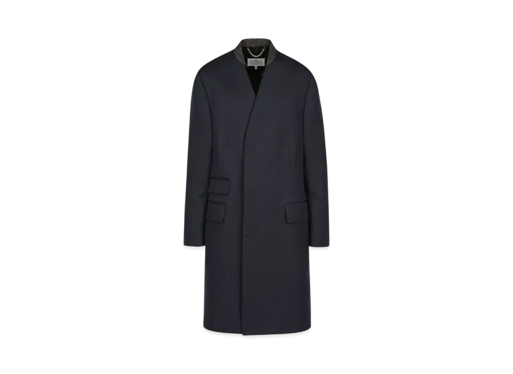 Maison Margiela Men's Wool Cavalry Coat "Navy"
