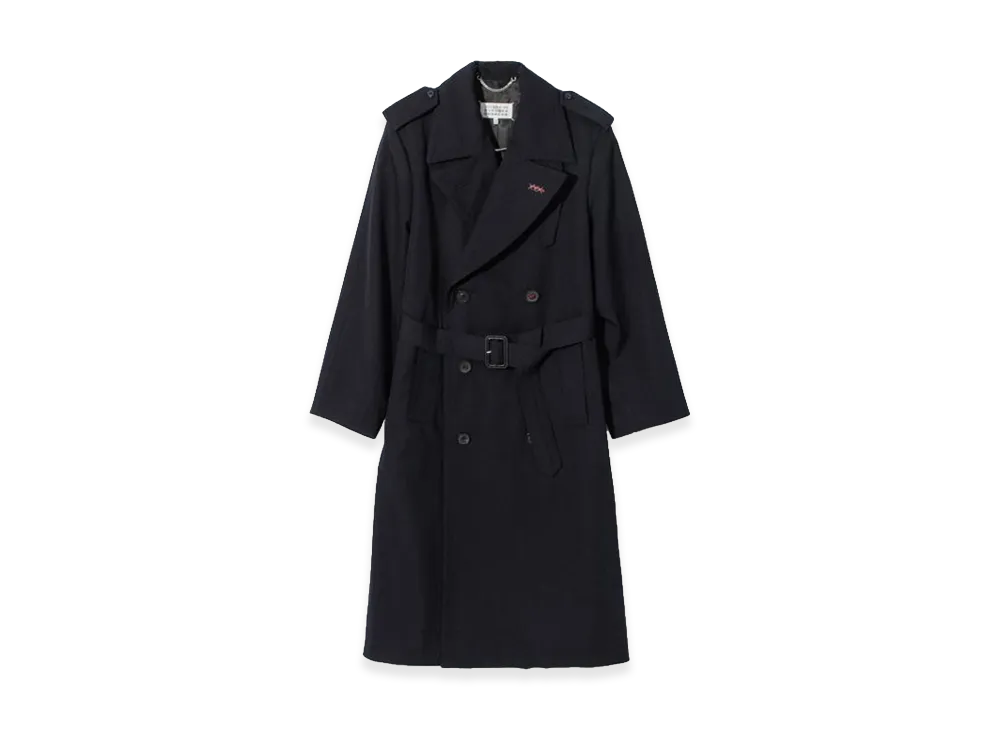 Maison Margiela Belted Trench Coat "Dark Navy"