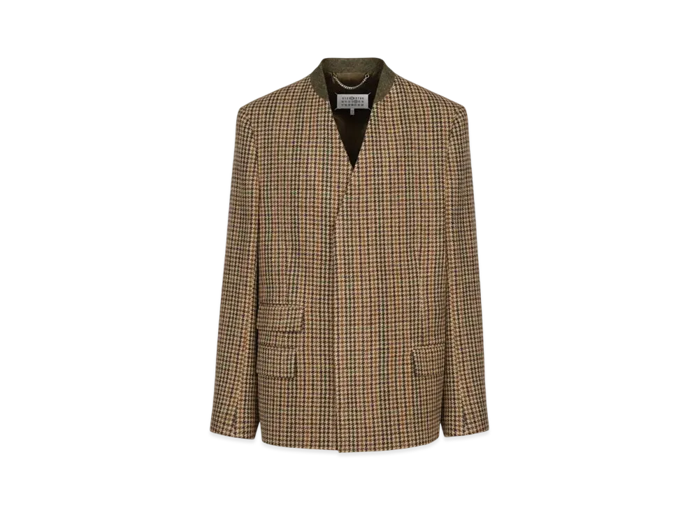 Maison Margiela Men's Checked Blazer "Shetland Brown"