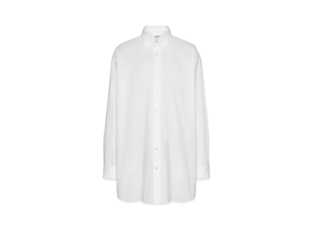 Maison Margiela Men's Organic Cotton Oxford Shirt "White"