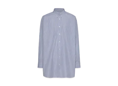 Maison Margiela Men's Organic Cotton Oxford Shirt "Blue Stripes"