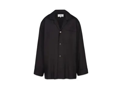 Maison Margiela Men's Silk Poplin Shirt "Black"