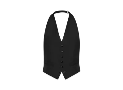 Maison Margiela Men's British Mohair Waistcoat "Black"
