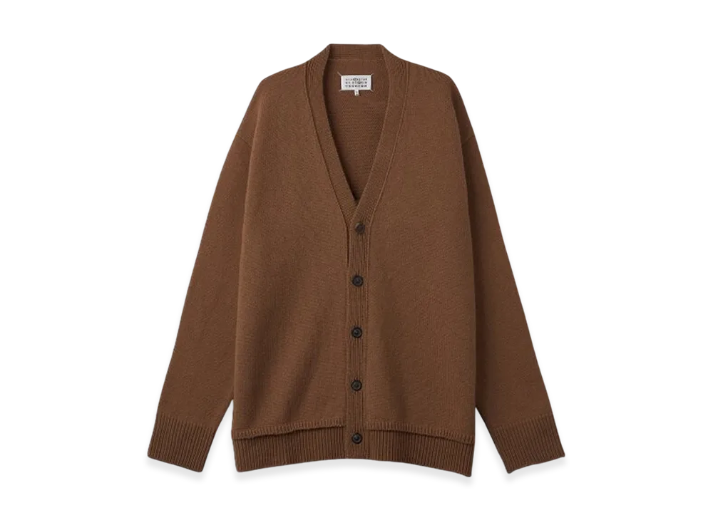 Maison Margiela Elbow Patch Cardigan "Almond"