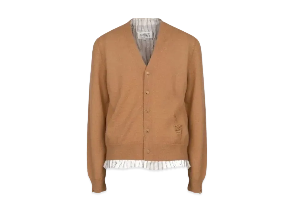 Maison Margiela Distressed Cardigan "Almond"