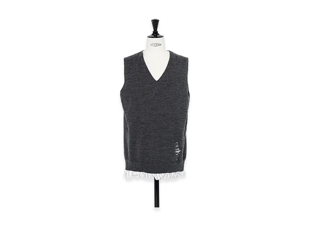 Maison Margiela Lining Layered Knit Vest "Grey"