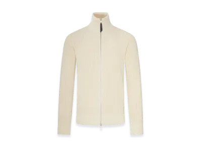 Maison Margiela Jersey Knit Cardigan With Zip "Nude/Neutrals"