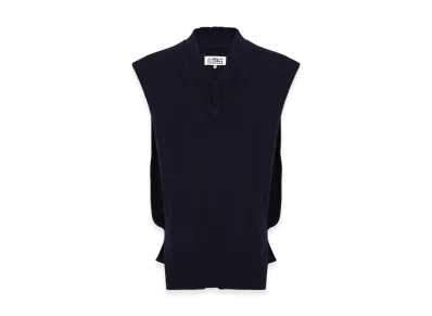 Maison Margiela Layered Knit Vest "Navy"