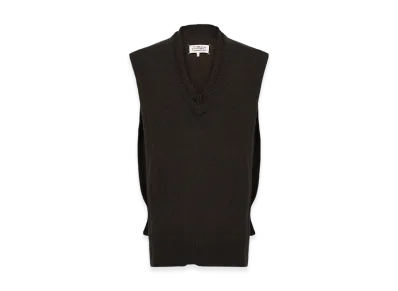 Maison Margiela Layered Knit Vest "Dark Green/Walnut"