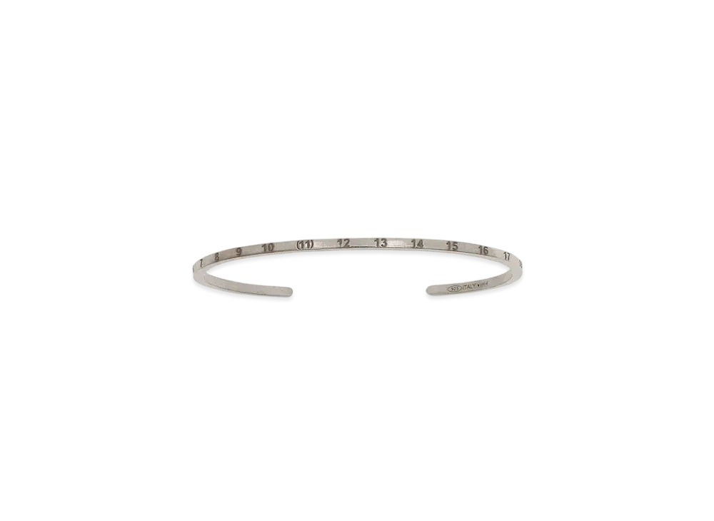 Maison Margiela Numerical Slim Cuff Bracelet "Silver"