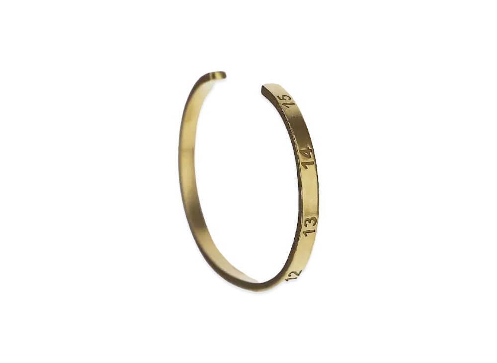 Maison Margiela Numerical Slim Cuff Bracelet "Gold"