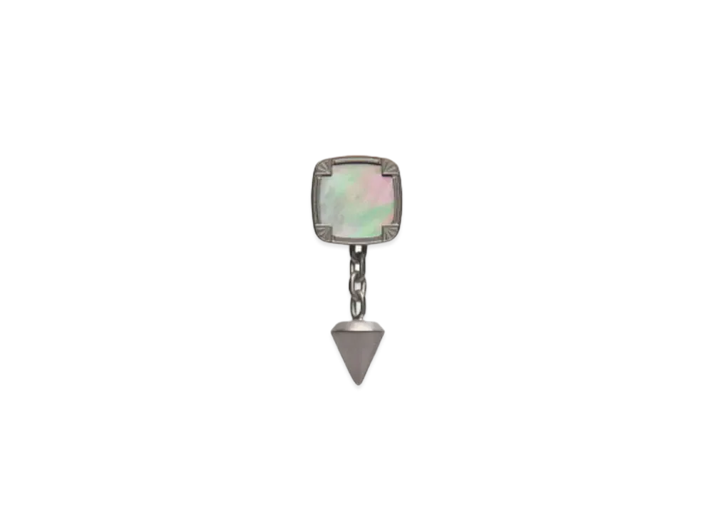 Maison Margiela Pearl Square Cufflinks "Silver"