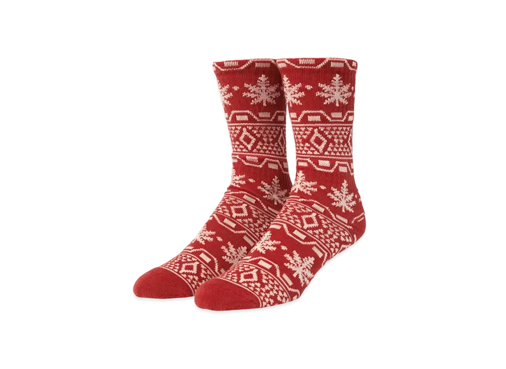 HUF Apres Plantlife Crew Socks "Red"