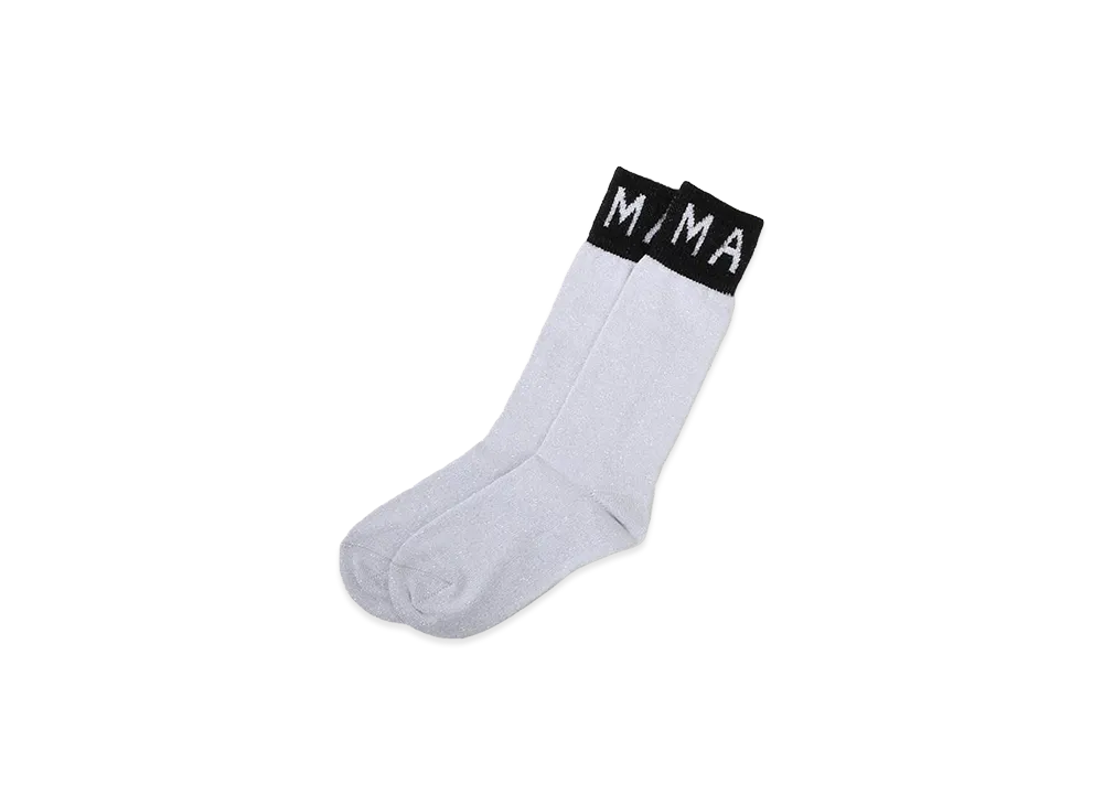 MARNI Women's Lame Crew Socks "Everest"