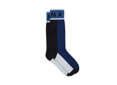Marni Colour-Block Cotton Socks "Pale Sky"