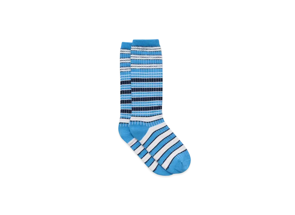 Marni Men's Striped Cotton Socks "Blue Lilac"