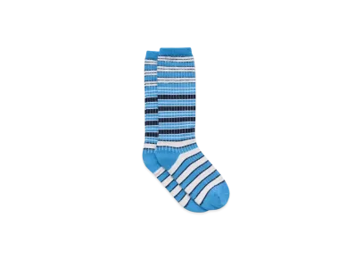 Marni Men's Striped Cotton Socks "Blue Lilac"