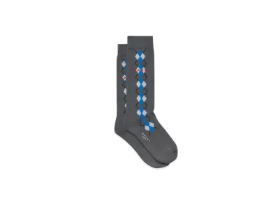 Marni Men's Socks with Argyle Detail "Neutral Gray"