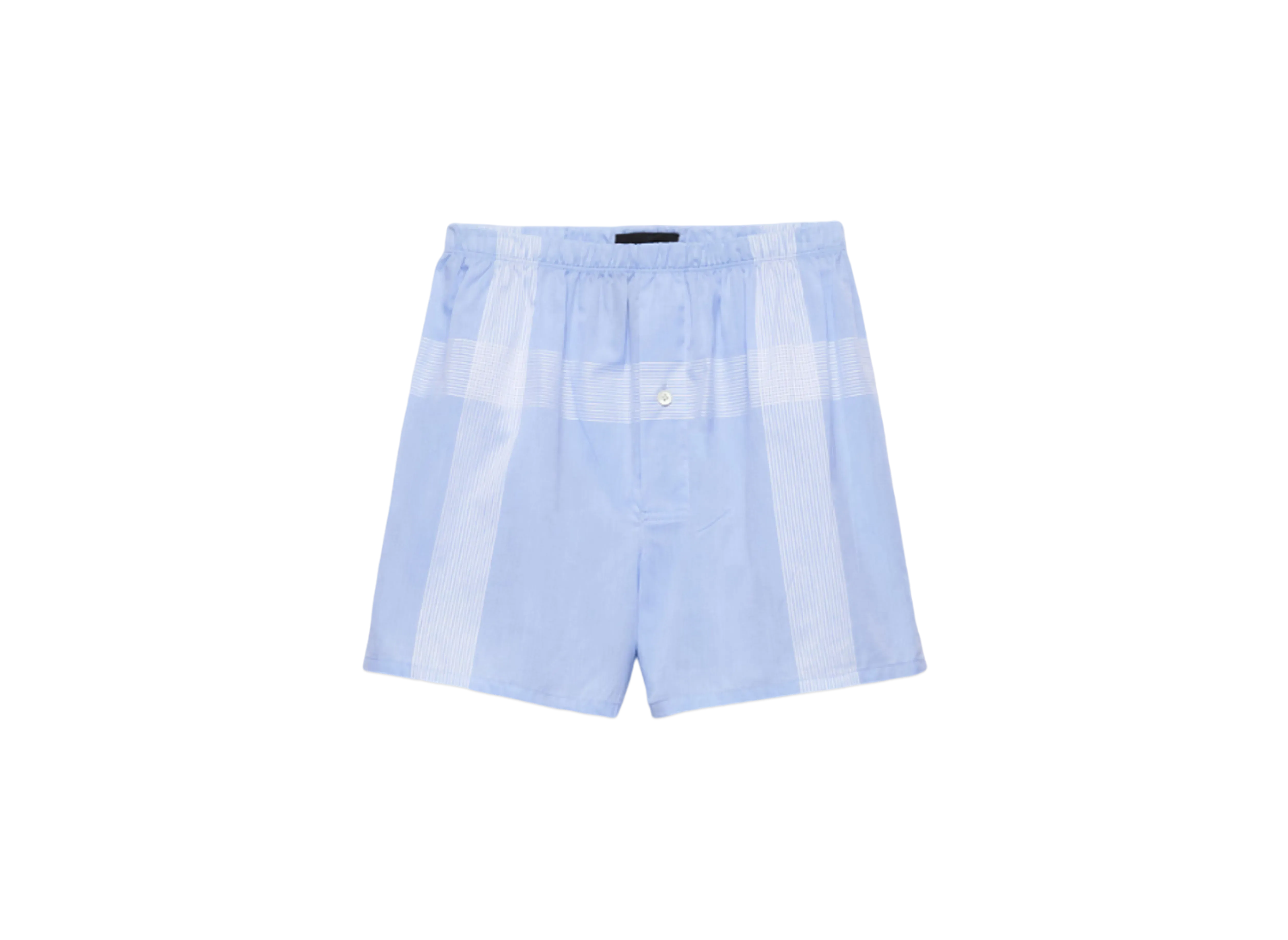 PRADA Men's Cotton Boxer Shorts "Sky Blue/White"