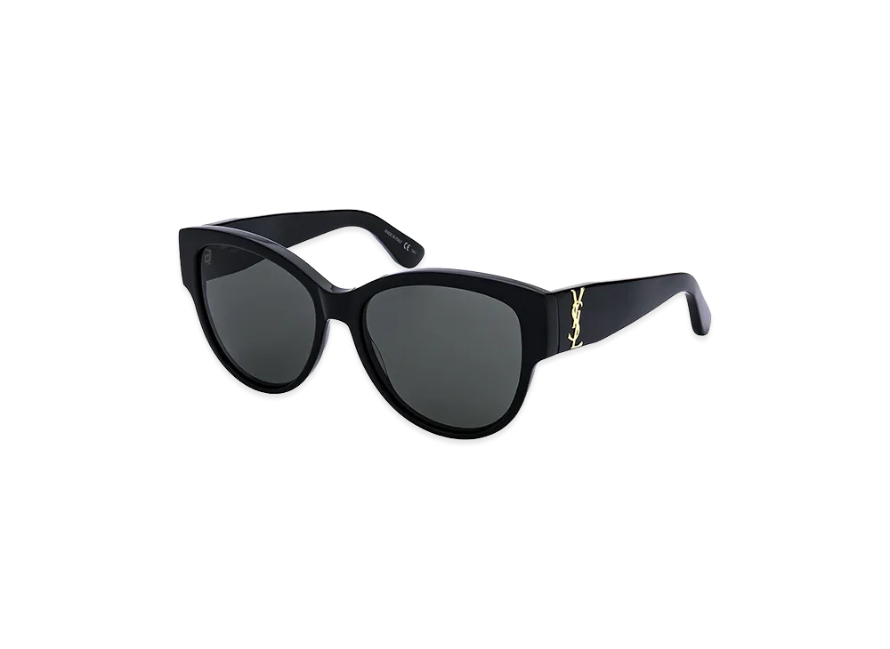 Saint Laurent M3 Golden Logo Sunglasses "Black"