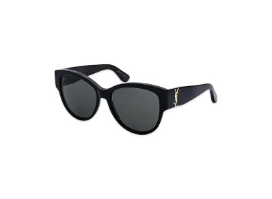 Saint Laurent M3 Golden Logo Sunglasses "Black"