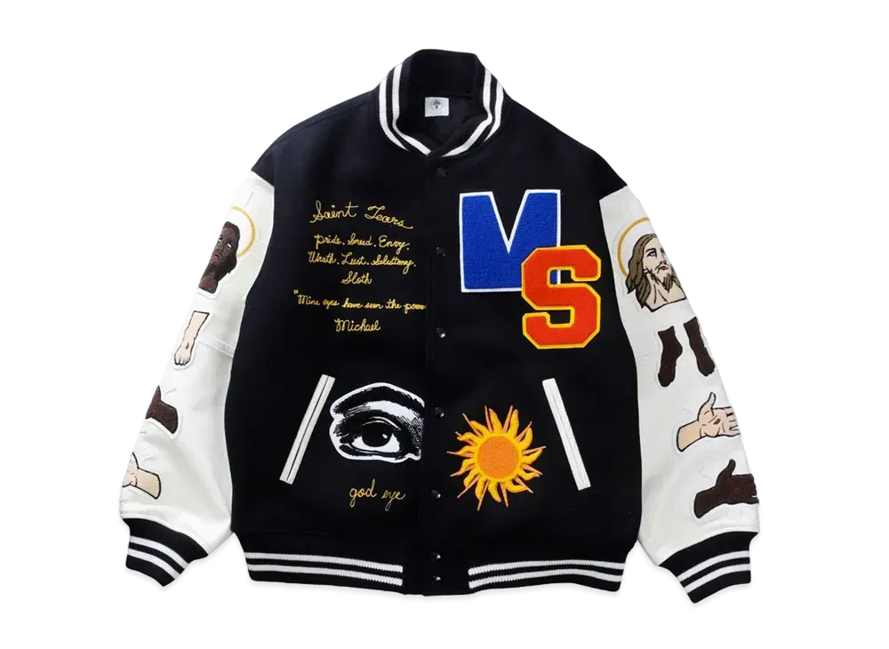 SAINT Mxxxxxx x DENIM TEARS [SAINT TEARS] STUDIUM JACKET "Black"