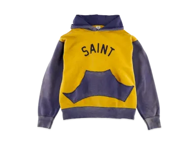 SAINT Mxxxxxx FELT HOODIE "Yellow Navy"