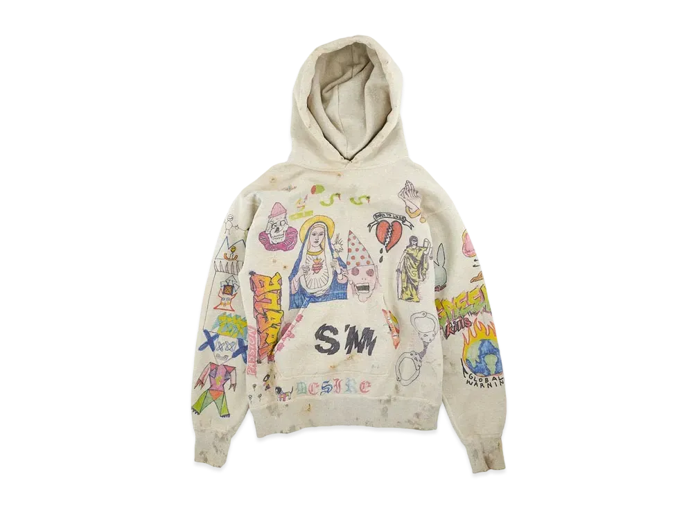 SAINT Mxxxxxx HOODIE ILLUSTRATION "Grey"