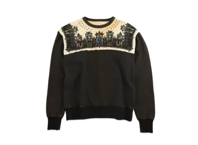 SAINT Mxxxxxx CREWNECK SWEAT STAINED GLASS "Black"