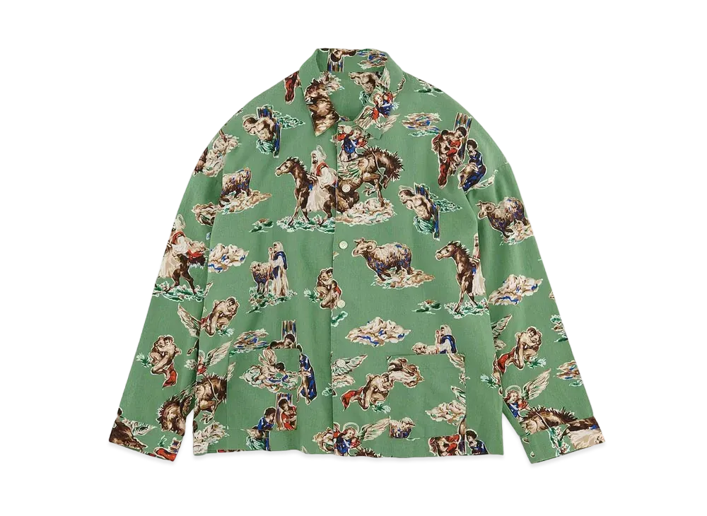 SAINT Mxxxxxx HORSE PJ SHIRT "Green"