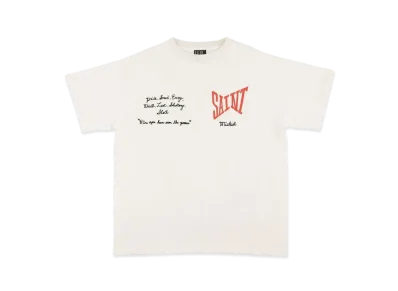 SAINT Mxxxxxx SAINT LOGO MESSAGE T-SHIRT "White"
