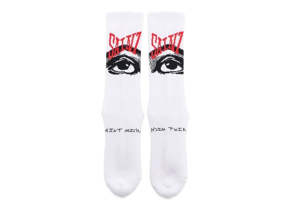 SAINT Mxxxxxx Eyes Socks "White" (23FW) SM-A23-0000-100