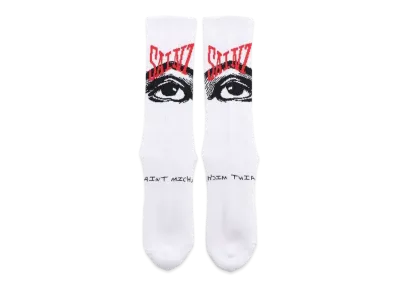 SAINT Mxxxxxx Eyes Socks "White" (23FW) SM-A23-0000-100